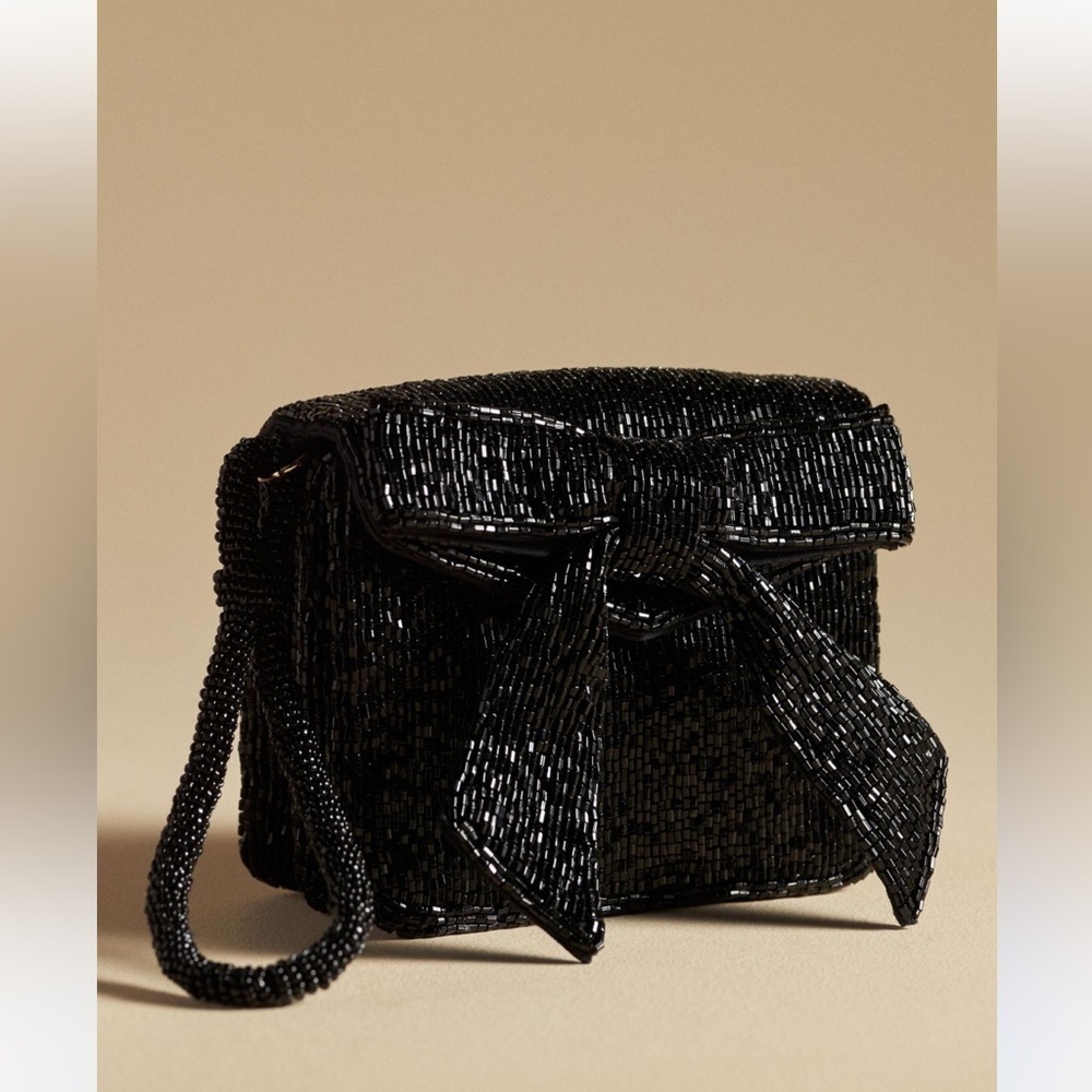 Anthropologie Beaded Wrislet in Black NWT
